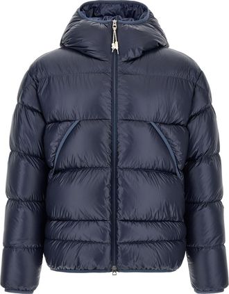Moncler Blue Solid Hood Jacket