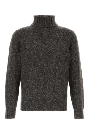 Brunello Cucinelli Grey Turtle Neck Sweaters