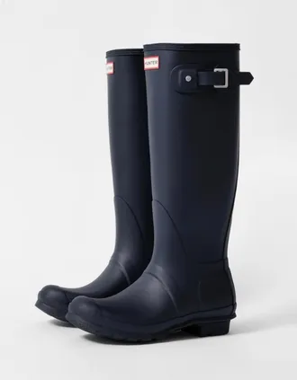 Hunter Womens Hunter Original Tall Womens Wellies - Navy - Size: 7