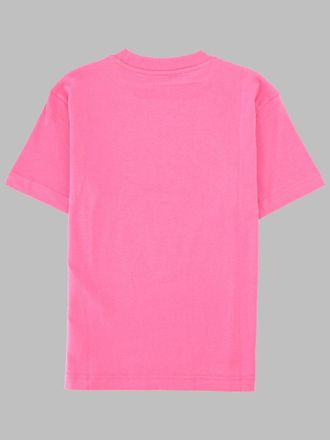 Palm Angels Brushed Neck-Logo T-Shirt - Pink