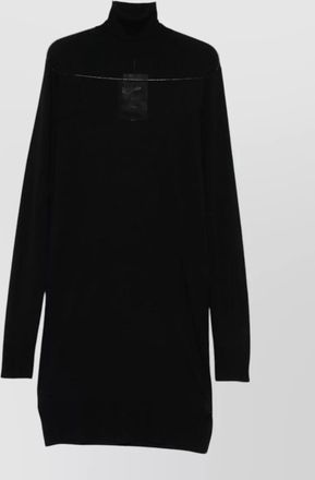 Toteme wool silk turtleneck long-sleeve midi knitted dress