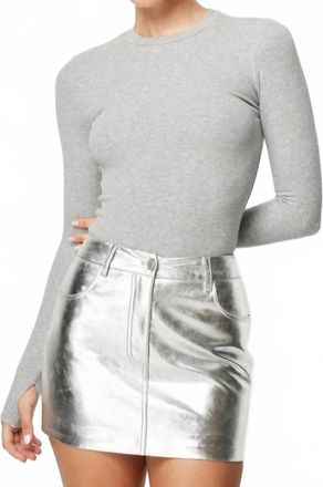 Mossman Small Talk Mini Skirt In Silver