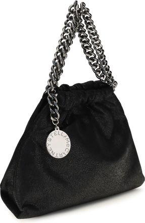 Stella McCartney Womens Falabella Mini Handbag Black Polyester Handbags Hand Bags