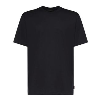 Zanone T-Shirts, male, Black, Size: XL Crew-neck T-Shirt