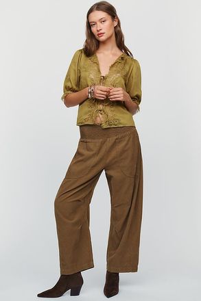 Pilcro Reese 100% Cotton Corduroy High-Rise Wide-Leg Pants
