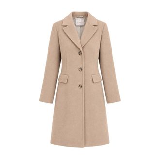Marella Emmstagno Jas - Dames - Mantel - Beige - S - Polyester - Jassen