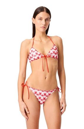 Missoni Triangle Bikini In Viscose With Floral Motif in Red Multi at Nordstrom, Size 42 It