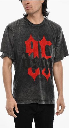 Dsquared2 Crewneck Cotton T-Shirt With Velour Detail size M