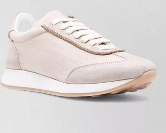 Fabiana Filippi wool panelled low-top sneakers