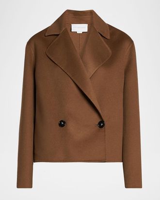 Stella McCartney Double-Breasted Short Wool Peacoat