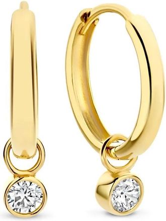 Isabel Bernard Ohrringe - Rivoli Aélys 14 karat hoop earrings with zirconia - Gr. unisize - in Gold - für Damen