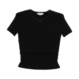 J.W.Anderson Dames, Tops, Zwart, Maat: S Viscose