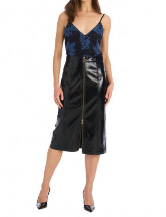 Allison New York Taren Faux Leather Midi Skirt In Black