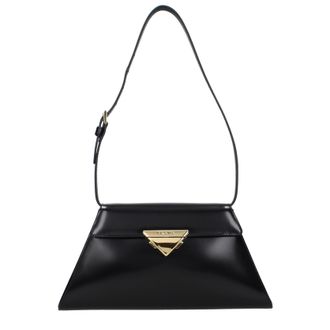 Prada Damess Leren Schoudertas Zwart