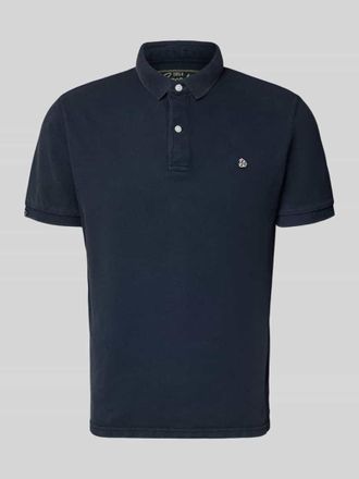 Superdry Regular Fit Poloshirt mit Logo-Stitching in Marine, Gr&ouml;&szlig;e XXXL