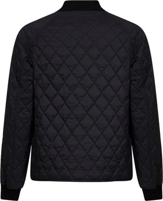 Burberry Mens Bomber Jacket Quilted Nylon Black Polyamide