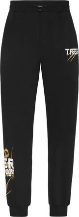 Plein Sport Broeken, Heren, Zwart, M, Katoen, Tiger Tokyo Jogging Broeken