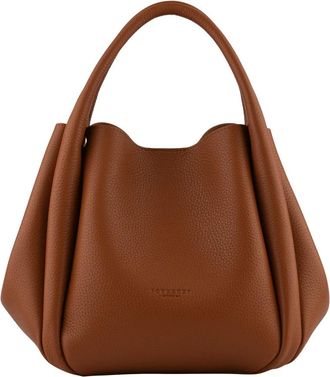 Pourchet Citrouille Grote Leren Tas - Dames - Tassen - Bruin - Maat: ONE Size Leer