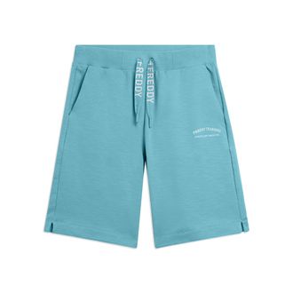 Freddy Pantaloni Corti con Spacchi Laterali in Tessuto Fiammato