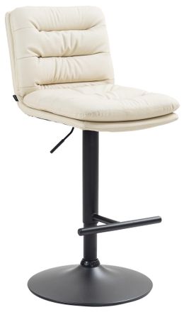Clp Taburete De Bar Damar En Polipiel Crema Negro