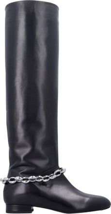 by FAR Felix Hoge Laars Ketting - Dames - Hoge Laarzen - Zwart - 39 EU - Leer - Schoenen