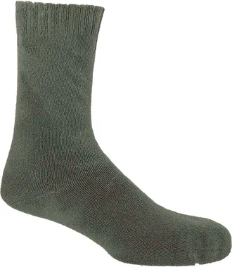 Peper Harow Ribbed Cuff Mens Bed Socks - Grey
