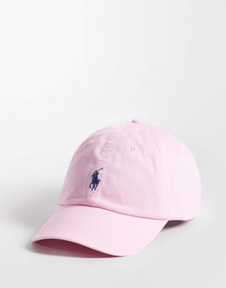 Polo Ralph Lauren Cappellino da baseball rosa con logo