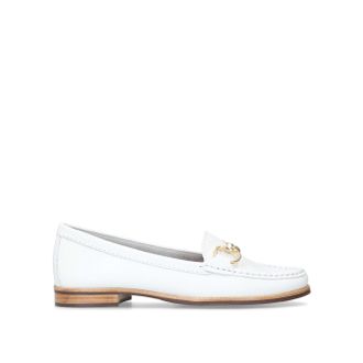 Carvela Womens Leather Click Loafers - White Leather (archived) - Size UK 4