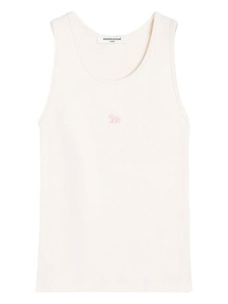 Maison Kitsuné Canotta a coste con ricamo Baby Fox - Rosa