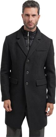 Yes-Zee Wolmix Jas - Heren - Mantel - Zwart - 3XL - Wol - Jassen