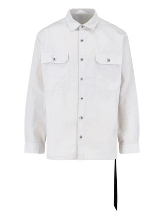 Rick Owens Boxy Oversized Shirt with Distinctive Hem Tab
