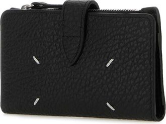 Maison Margiela Womens Holder Card Case Black Leather Wallet