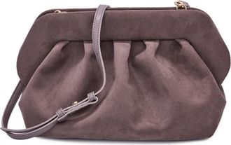 Themoir&egrave; Bios Suede Clutch - Dames - Schoudertassen - Bruin - ONE Size - Leer - Tassen