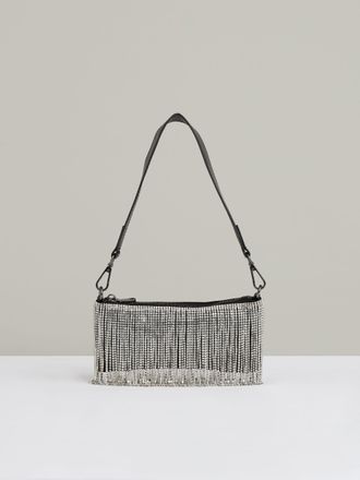 Reiss Womens Silver Shoulder Bag, Size: 10x21.5x1cm