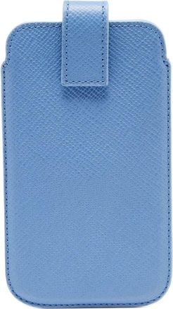 Smythson Leren telefoonhoesje - Blauw