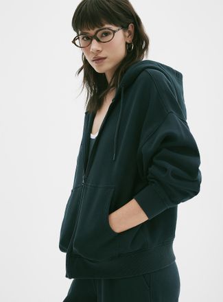 Twik Womens Loose zip fleece hoodie