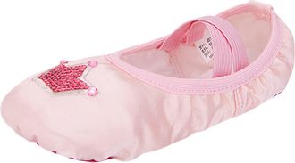 Generic Children Dance Shoes Ballet Dance Shoes Body Training Shoes Satin Embroidered Yoga Shoes Light Shoe (Rose Gold, 12.5 Little Child)