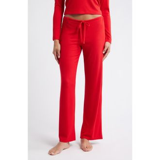 Open Edit Daydream Rib Lounge Pants in Red Salsa at Nordstrom Rack, Size X-Large
