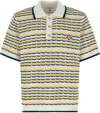 Casablanca Tuck Stitch Polo Shirt