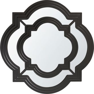 Beliani Beliani - Espejo De Pared Negro 51 Cm Material Sint&eacute;tico Colgante Forma Irregular Cobeta