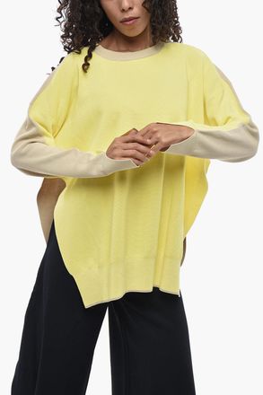 Stella McCartney Maglia Girocollo Color Block con Spacchi Laterali Stella McCartney