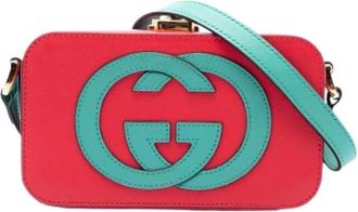 Gucci Pre-owned Vintage Crossbody Bag - Dames - Vintage Schoudertas - Rood - ONE Size - Leer - Vintage