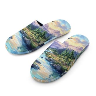 Generic Mooses Eagle1 In The Mountains Mens House Slippers Slip Indoor Slipper On Shoes Warm Outdoor
