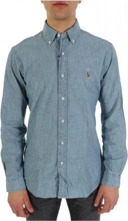 Ralph Lauren Heren, Overhemden, Blauw, Maat: XL Katoen