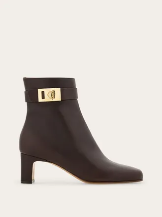 Ferragamo Women Hug buckle ankle boot Brown Size 10.5