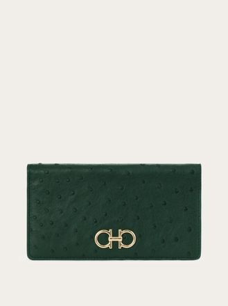 Ferragamo Women Gancini continental wallet Green