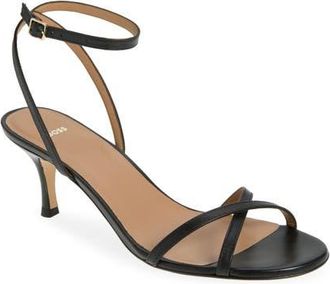 BOSS Cristas Ankle Strap Sandal in Black at Nordstrom, Size 11