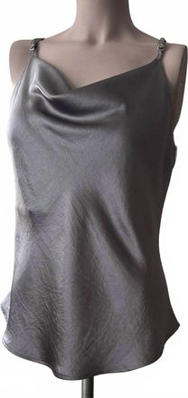 Fifteen Twenty Womens Drape Cami Top In Dark Silver