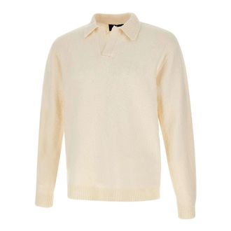 Represent V-neck Knitwear, male, White, Size: XS Knitted Polo