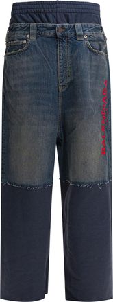 Balenciaga Mens Blue Cotton Trousers - Medium Blue - Size Medium